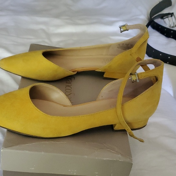 Franco Sarto yellow flat shoe sz 9M - Picture 3 of 9